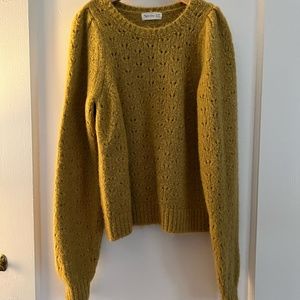 Cozy Rylee + Cru sweater with eyelet cutouts. Size 12-14y